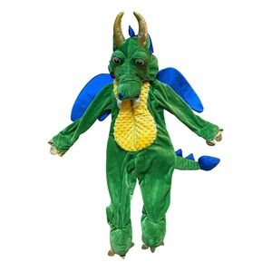 Dream Play Imagine Dragon Costume Kids Green Good Plush Wings Tail SIZE 2T